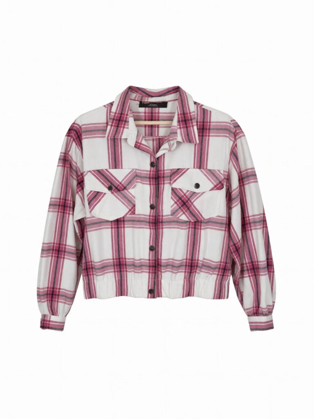 Jolie & Joy Plaid Button Down Shirt Women XL Pink